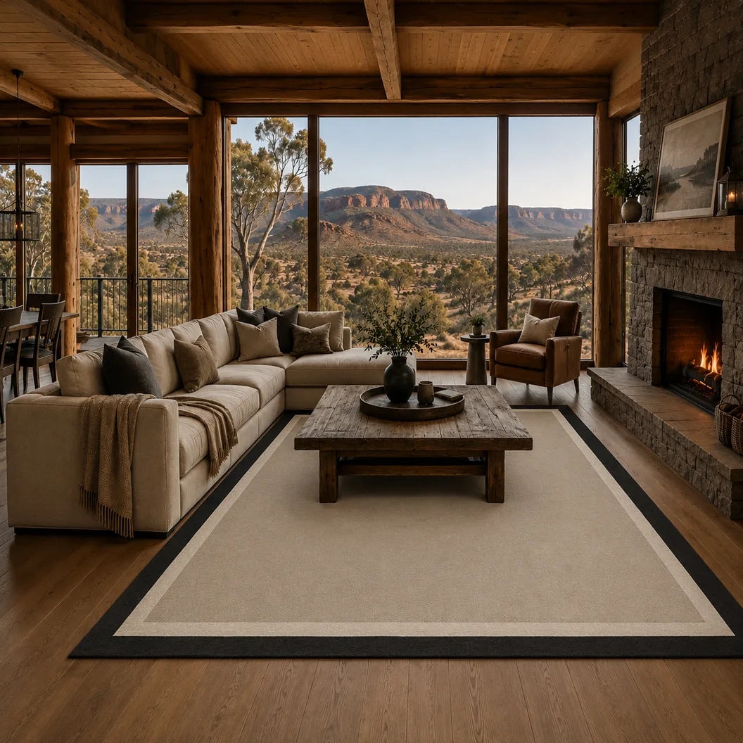Double border rug